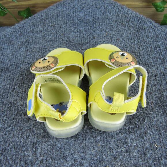 H&M Girls Gladiator Sz T 2.5 Medium Yellow Synthetic Hook &‎ Loop - Picture 4 of 7